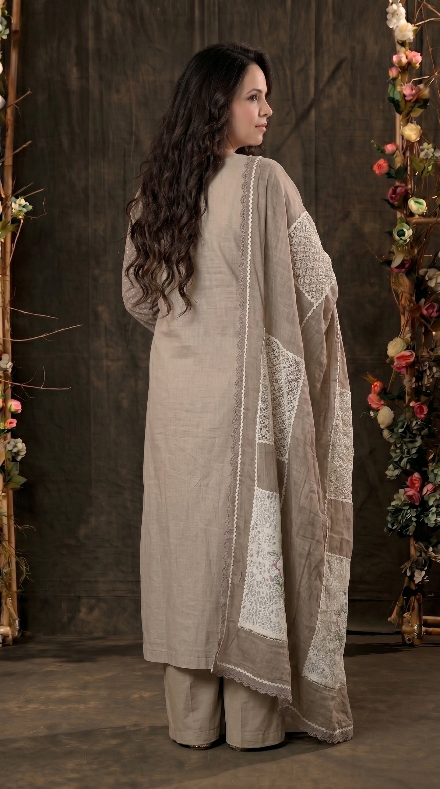 Premium Designer Pakistani Mull Cotton Suit with Embroidery & Lace Work