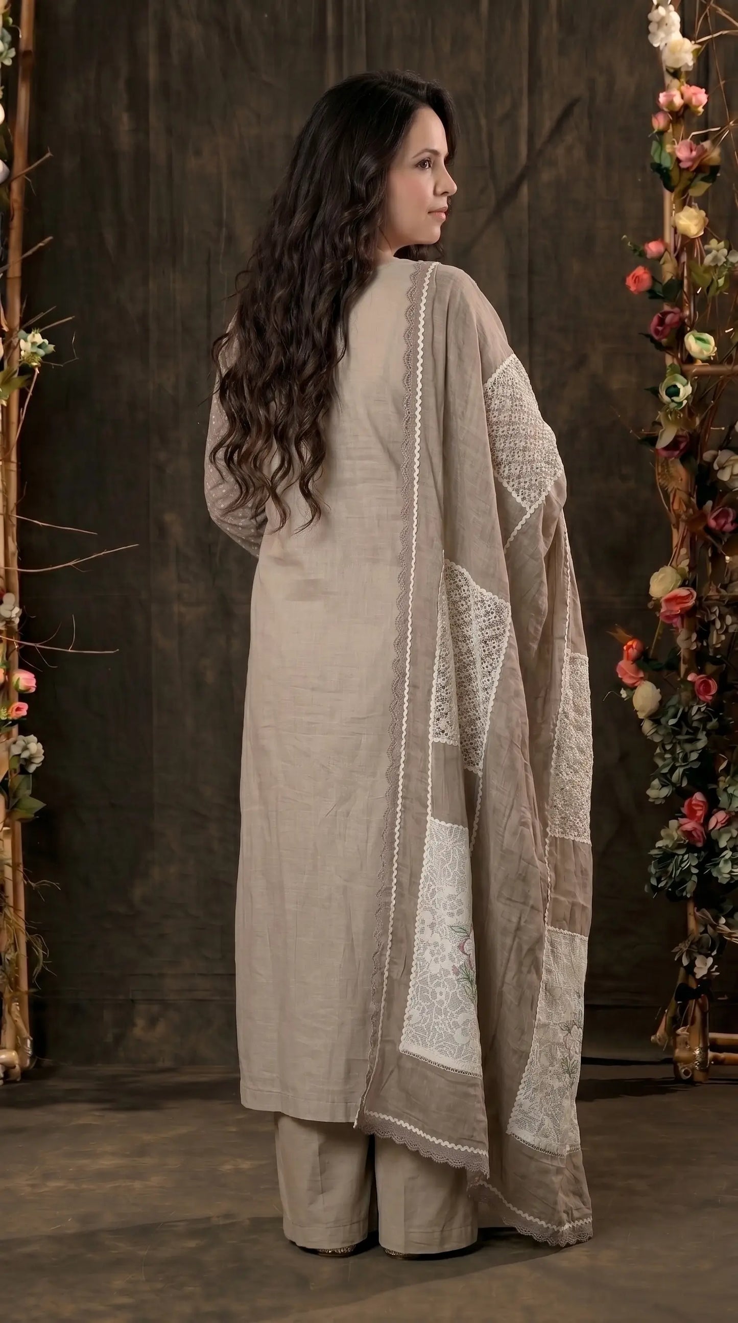 Premium Designer Pakistani Mull Cotton Suit with Embroidery & Lace Work