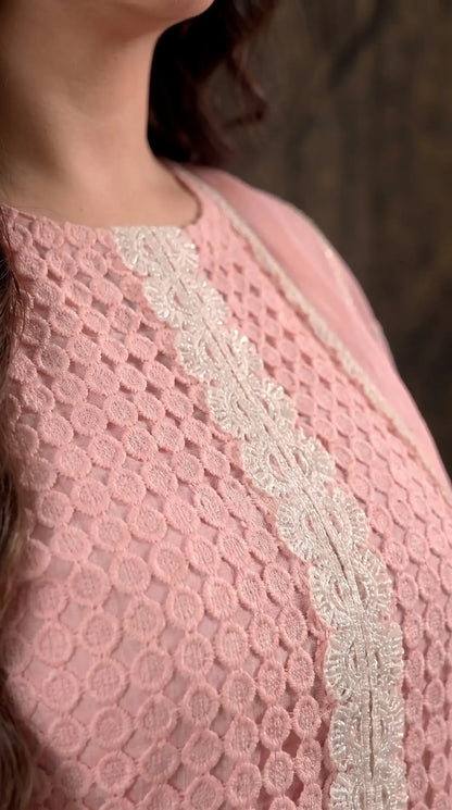 Blush Pink Super Soft Fabric Designer Suit