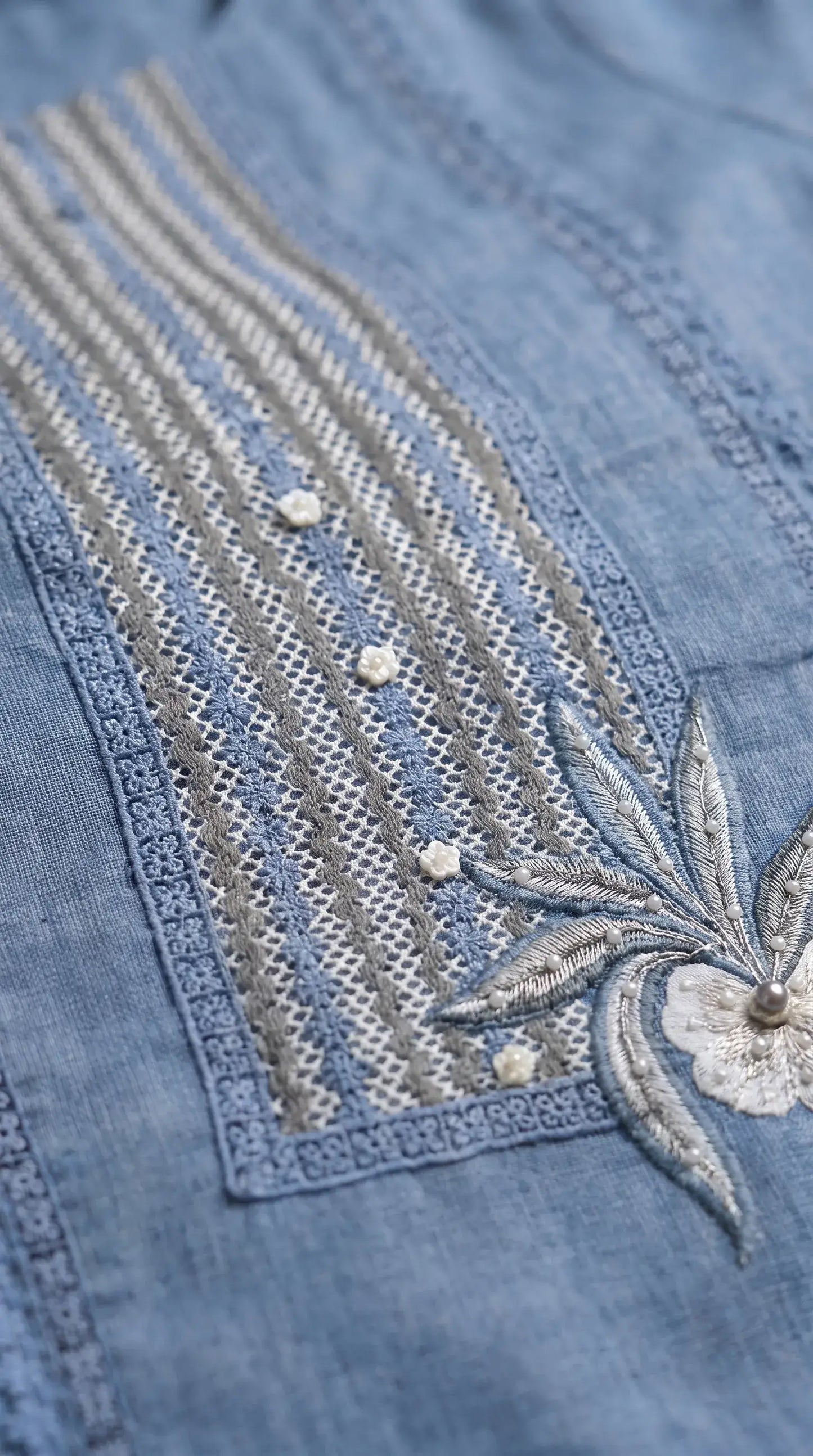 Powder Blue Premium Soft-Fabric Designer Suit