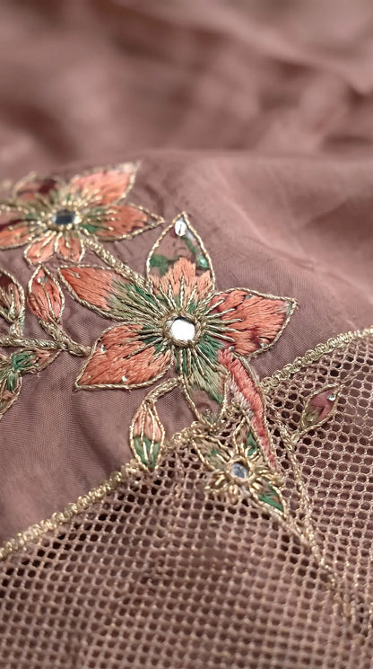 Dusty Rose Floral Designer Suit