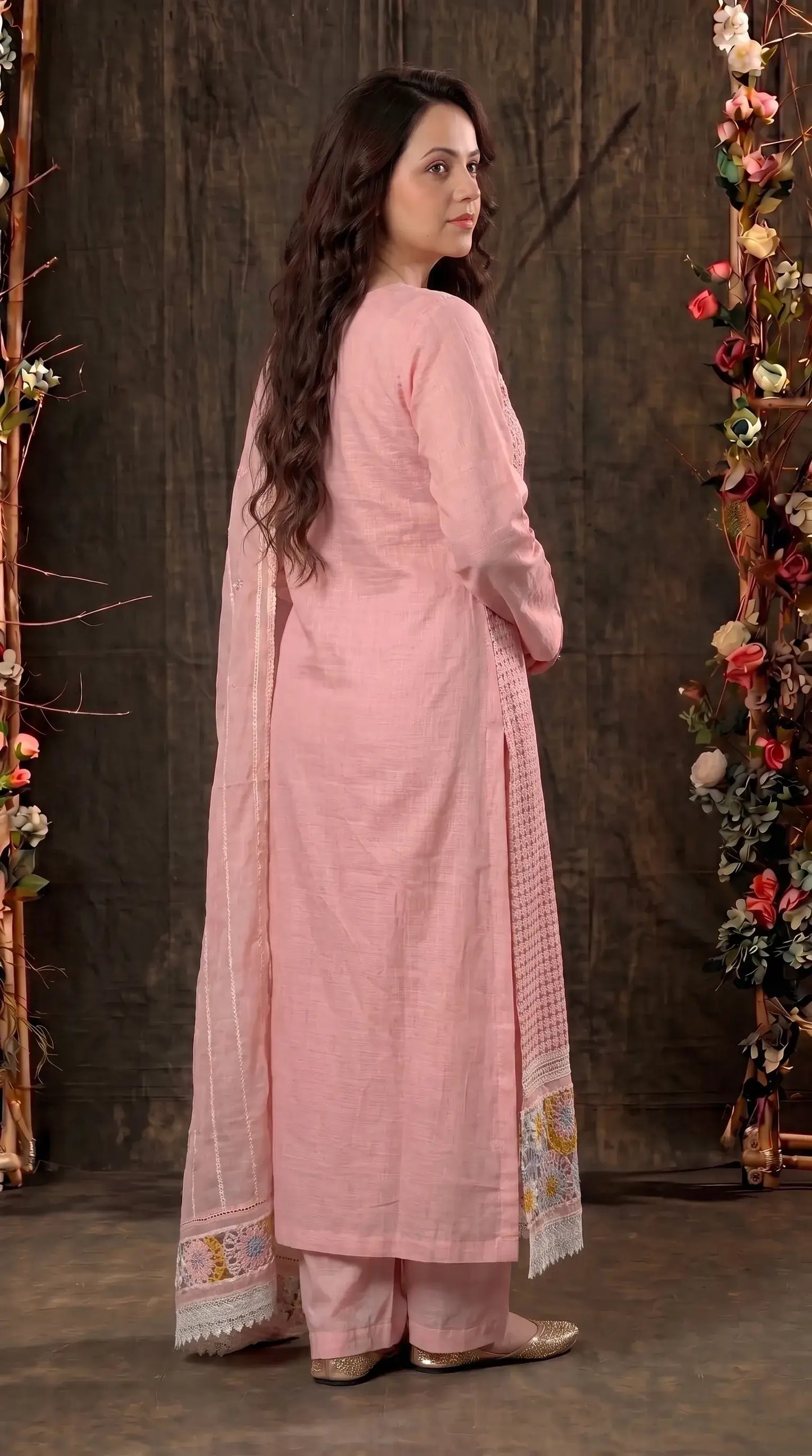 Blush Pink Super Soft Fabric Designer Suit