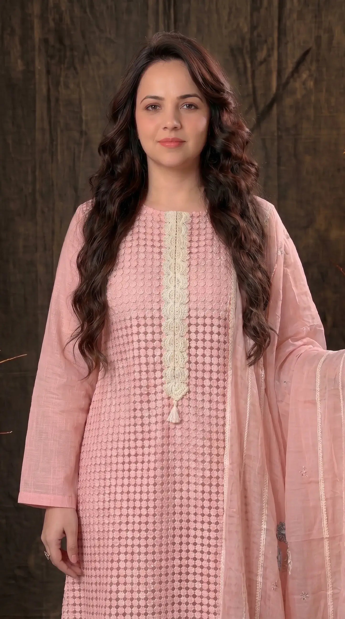 Blush Pink Super Soft Fabric Designer Suit
