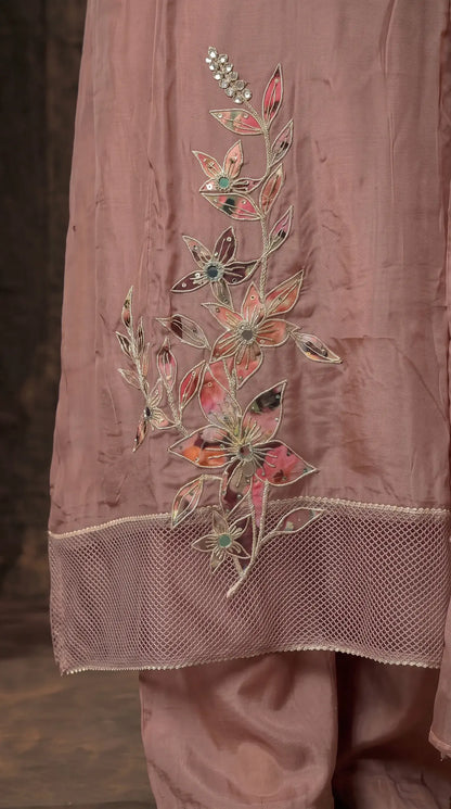 Dusty Rose Floral Designer Suit