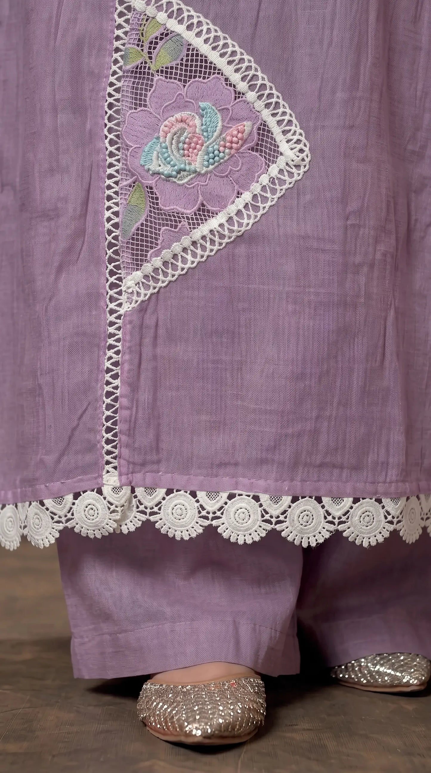 Lilac Bloom Premium Designer Suit with Boutique-Style Finish