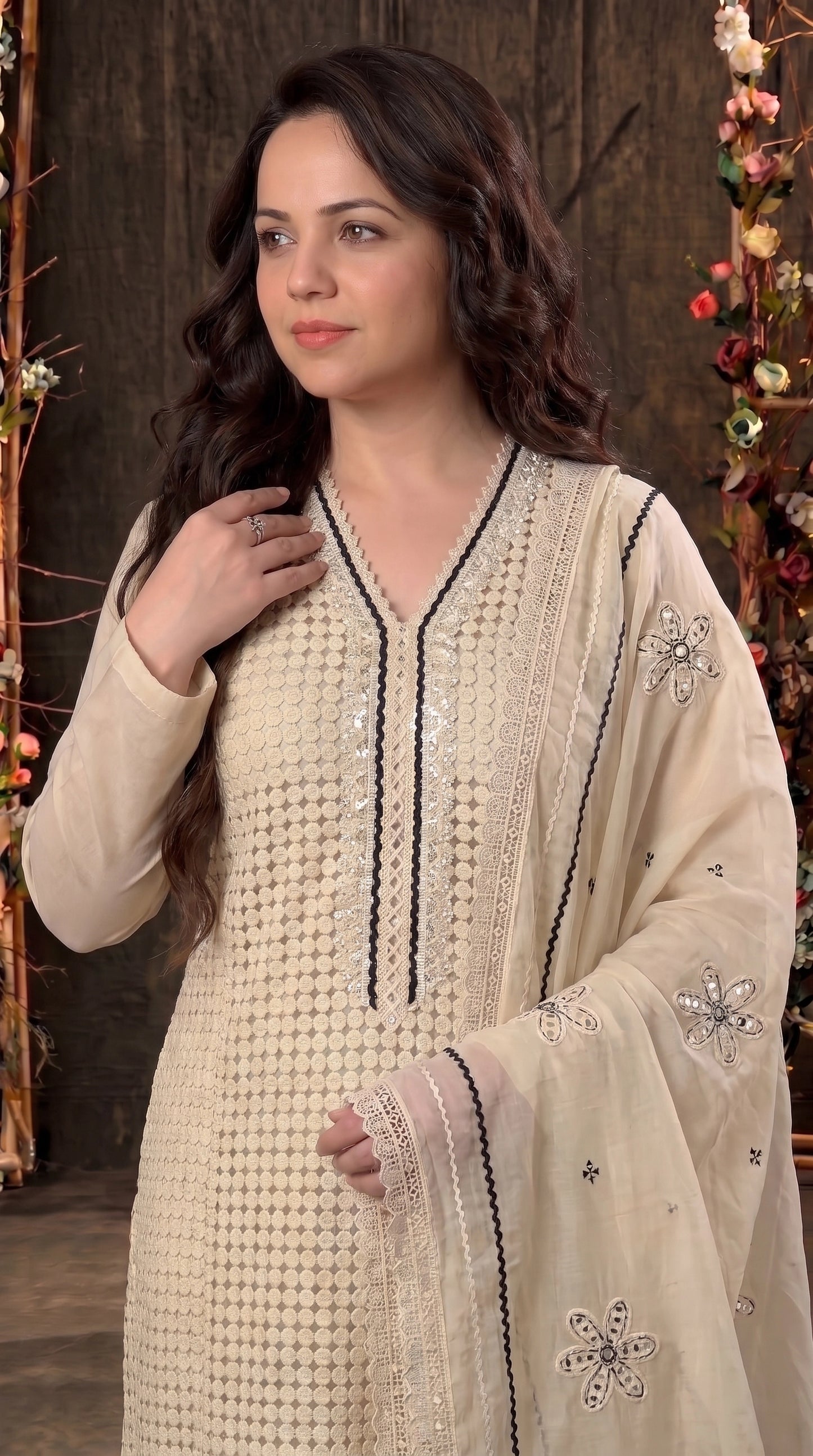 Premium Light Yellow Pakistani Zut Mull Cotton Suit with Elegant Black Embroidery