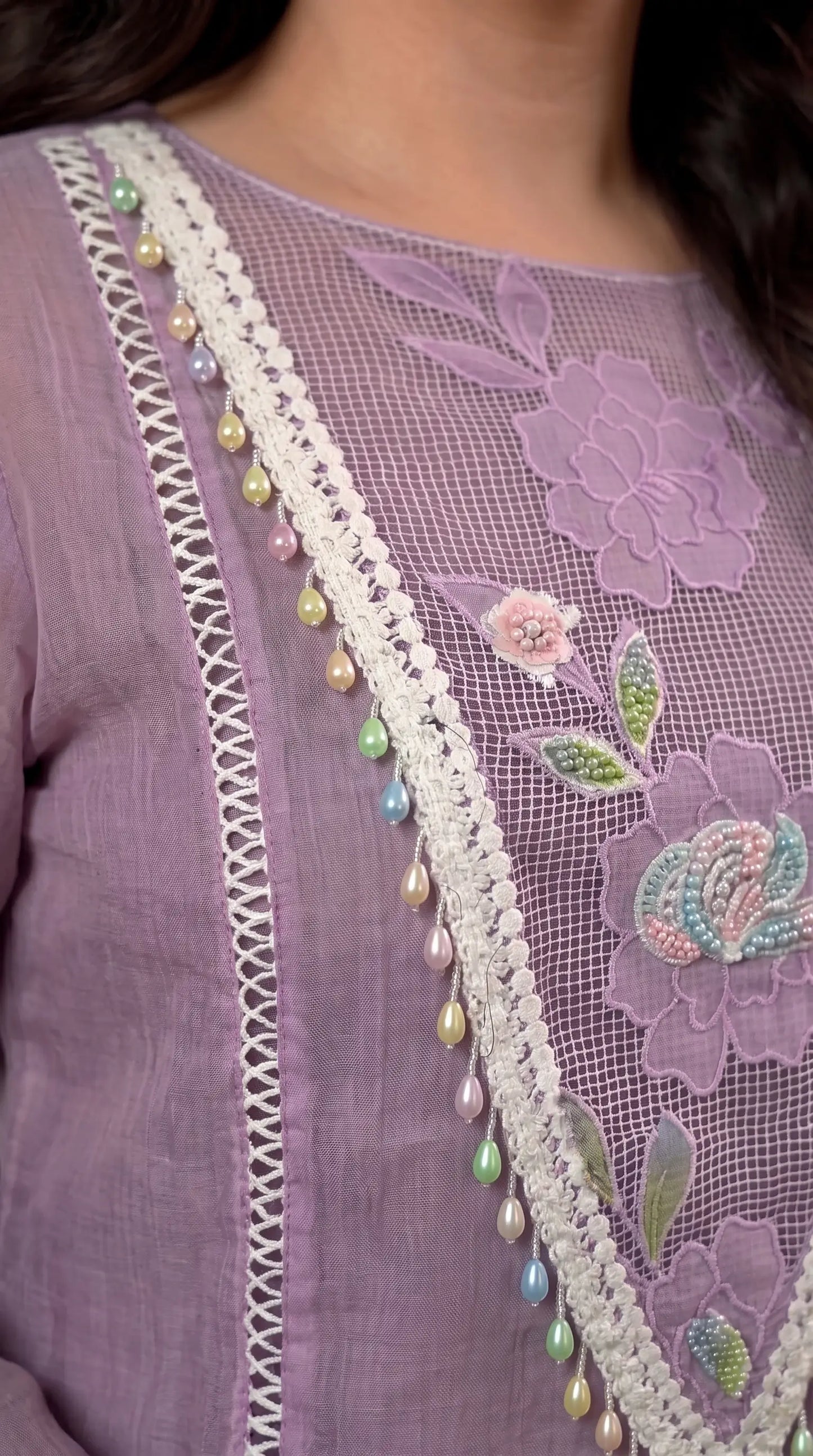 Lilac Bloom Premium Designer Suit with Boutique-Style Finish